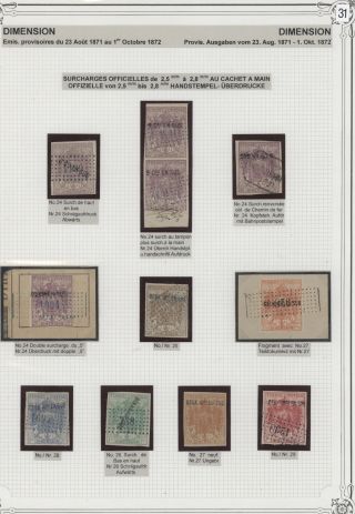 FRENCH REVENUE STAMPS „DIMENSION“ - HISTORICAL OVERVIEW – sheet 45