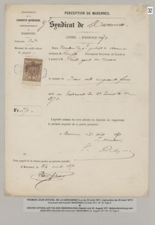 FRENCH REVENUE STAMPS „DIMENSION“ - HISTORICAL OVERVIEW – sheet 46