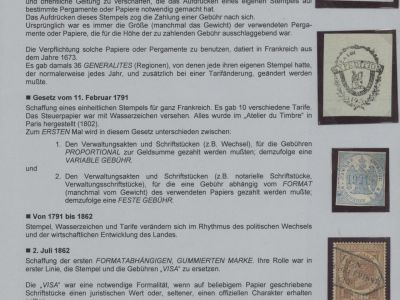FRENCH REVENUE STAMPS „DIMENSION“ - HISTORICAL OVERVIEW