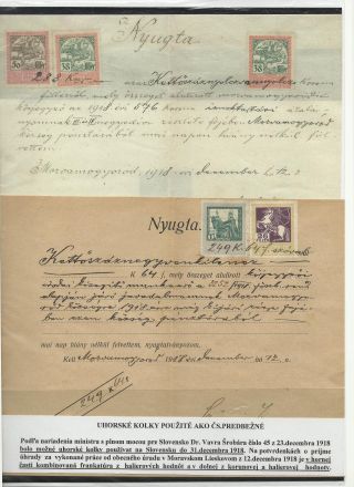 TSCHECHOSLOWAKEI - DOKUMENTEN MIT STEMPELMARKEN 1918-1939 – Blatt 2