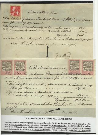 TSCHECHOSLOWAKEI - DOKUMENTEN MIT STEMPELMARKEN 1918-1939 – Blatt 3
