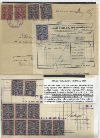 TSCHECHOSLOWAKEI - DOKUMENTEN MIT STEMPELMARKEN 1918-1939 – Blatt 5