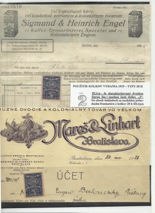 TSCHECHOSLOWAKEI - DOKUMENTEN MIT STEMPELMARKEN 1918-1939 – Blatt 11