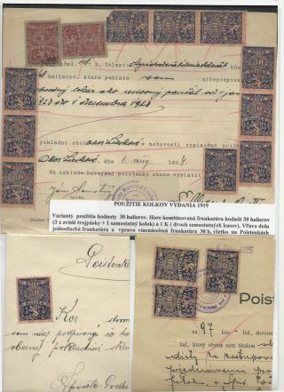 TSCHECHOSLOWAKEI - DOKUMENTEN MIT STEMPELMARKEN 1918-1939 – Blatt 12