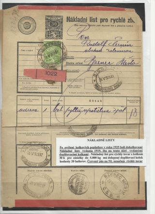 ČESKOSLOVENSKO - LISTINY S KOLKY 1918-1939 – list 23
