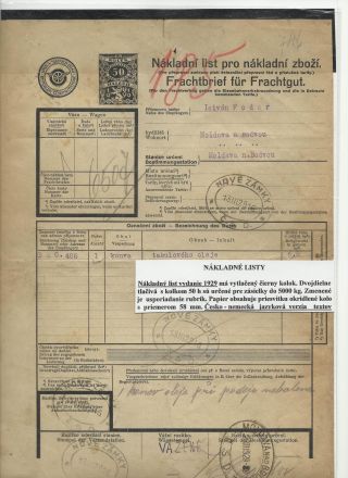 ČESKOSLOVENSKO - LISTINY S KOLKY 1918-1939 – list 25