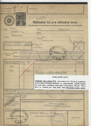 ČESKOSLOVENSKO - LISTINY S KOLKY 1918-1939 – list 30