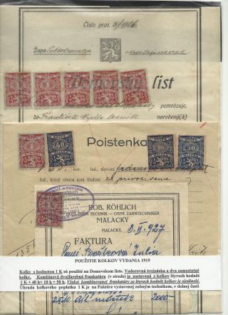 ČESKOSLOVENSKO - LISTINY S KOLKY 1918-1939 – list 33
