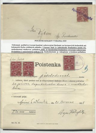 ČESKOSLOVENSKO - LISTINY S KOLKY 1918-1939 – list 35