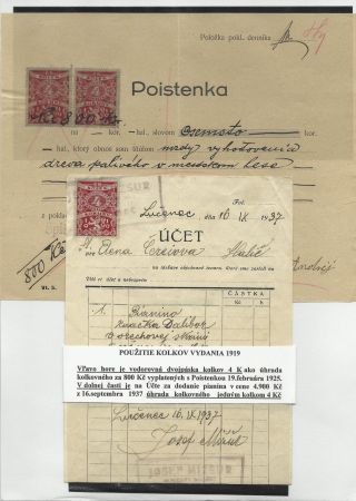 ČESKOSLOVENSKO - LISTINY S KOLKY 1918-1939 – list 38