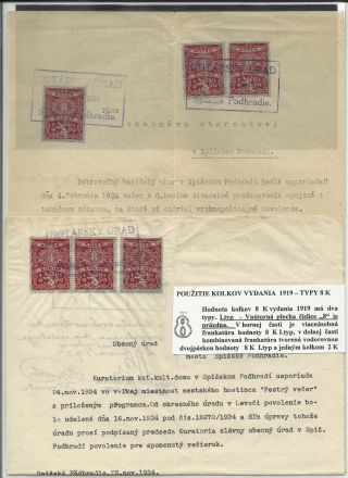 ČESKOSLOVENSKO - LISTINY S KOLKY 1918-1939 – list 45