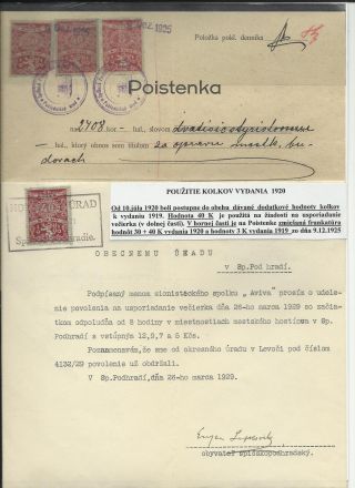 ČESKOSLOVENSKO - LISTINY S KOLKY 1918-1939 – list 70