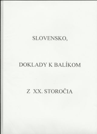 SLOWAKEI - PAKETKARTEN IN 20. JAHRHUNDERT – Blatt 1