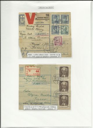 SLOWAKEI - PAKETKARTEN IN 20. JAHRHUNDERT – Blatt 11