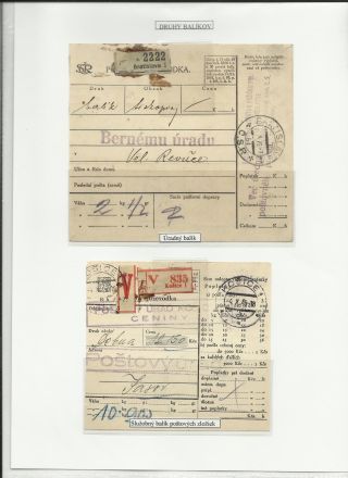 SLOWAKEI - PAKETKARTEN IN 20. JAHRHUNDERT – Blatt 12