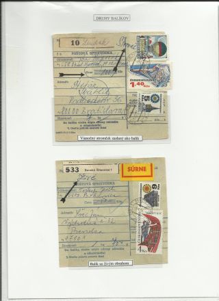 SLOWAKEI - PAKETKARTEN IN 20. JAHRHUNDERT – Blatt 15