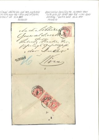 ÖSTERREICH: GANZSACHENUMSCHLÄGE UND SONSTIGE GANZSACHEN 1867-1918 – Blatt 15