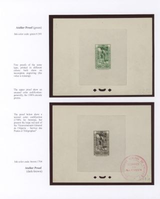 ALGERIEN 1930-1956, DRUCKPROBEN – Blatt 19