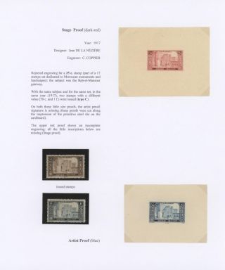 MOROCCO 1917-1955, PROOFS – sheet 1
