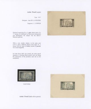 MOROCCO 1917-1955, PROOFS – sheet 3
