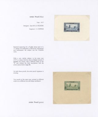 MOROCCO 1917-1955, PROOFS – sheet 5
