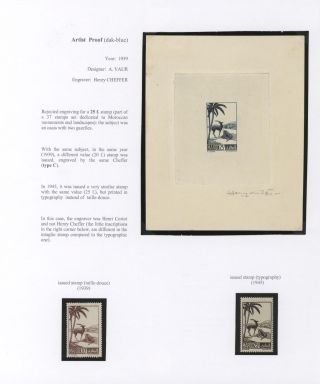 MOROCCO 1917-1955, PROOFS – sheet 17