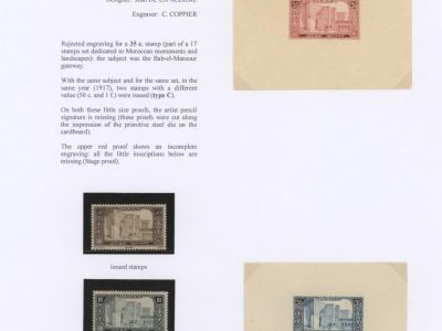 MOROCCO 1917-1955, PROOFS