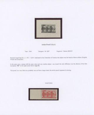 TUNISIA 1943-1959, PROOFS – sheet 2