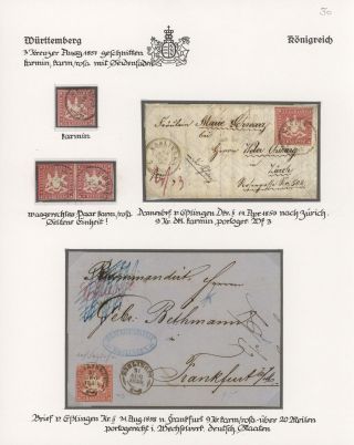 THE KINGDOM OF WÜRTTEMBERG 1857-1875 – sheet 12
