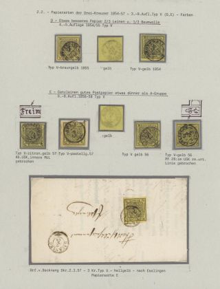 WÜRTTEMBERG - FIRST STAMP ISSUE (1851-1858) – sheet 5