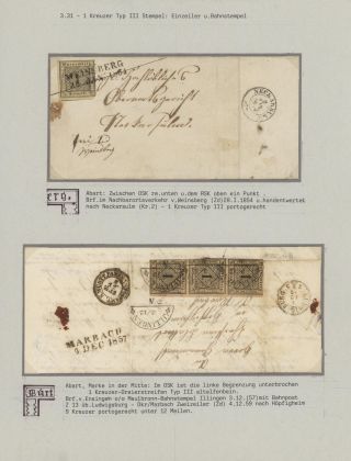 WÜRTTEMBERG - FIRST STAMP ISSUE (1851-1858) – sheet 14