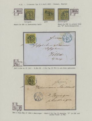 WÜRTTEMBERG - FIRST STAMP ISSUE (1851-1858) – sheet 22