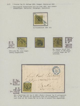 WÜRTTEMBERG - FIRST STAMP ISSUE (1851-1858) – sheet 23