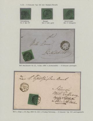 WÜRTTEMBERG - ERSTAUSGABE DER KREUZERZEIT (1851-1858) – Blatt 40