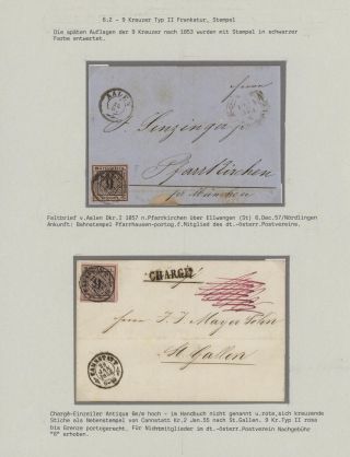 WÜRTTEMBERG - ERSTAUSGABE DER KREUZERZEIT (1851-1858) – Blatt 45