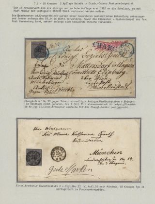 WÜRTTEMBERG - ERSTAUSGABE DER KREUZERZEIT (1851-1858) – Blatt 49