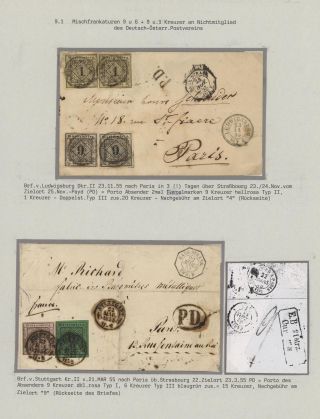 WÜRTTEMBERG - ERSTAUSGABE DER KREUZERZEIT (1851-1858) – Blatt 53