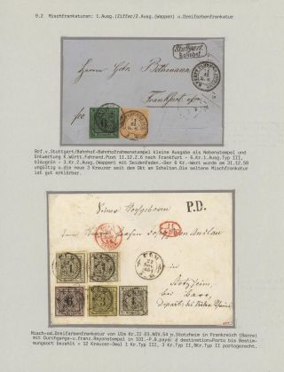 WÜRTTEMBERG - ERSTAUSGABE DER KREUZERZEIT (1851-1858) – Blatt 58