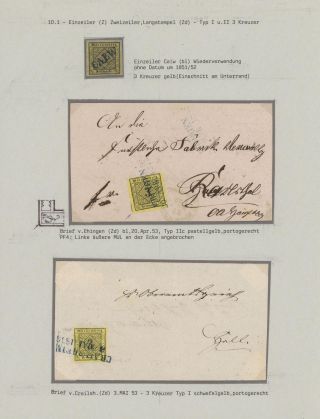 WÜRTTEMBERG - ERSTAUSGABE DER KREUZERZEIT (1851-1858) – Blatt 59