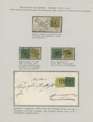 WÜRTTEMBERG - ERSTAUSGABE DER KREUZERZEIT (1851-1858) – Blatt 60