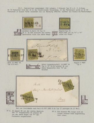 WÜRTTEMBERG - ERSTAUSGABE DER KREUZERZEIT (1851-1858) – Blatt 61
