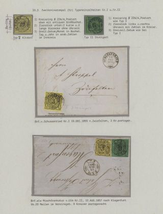 WÜRTTEMBERG - ERSTAUSGABE DER KREUZERZEIT (1851-1858) – Blatt 63