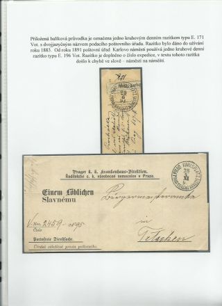 GESCHICHTE DER POST IN PRAG UND IN DEN ANGRENZENDEN STADTTEILEN (BIS 1918) – Blatt 14