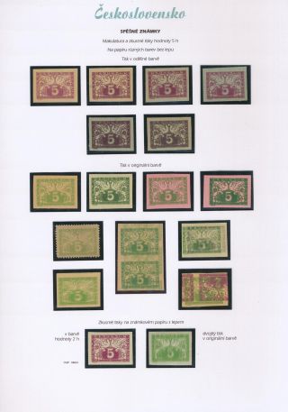 ČESKOSLOVENSKO - SPĚŠNÉ ZNÁMKY 1919-20 – list 6