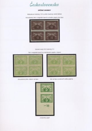ČESKOSLOVENSKO - SPĚŠNÉ ZNÁMKY 1919-20 – list 7
