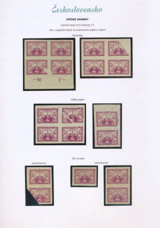 ČESKOSLOVENSKO - SPĚŠNÉ ZNÁMKY 1919-20 – list 8