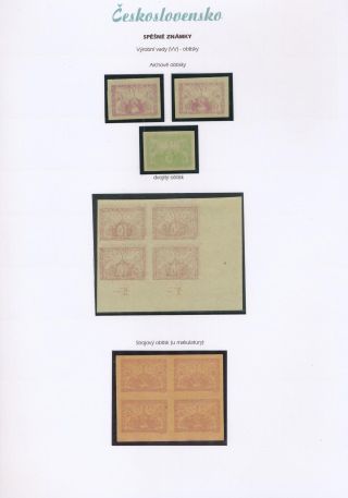 ČESKOSLOVENSKO - SPĚŠNÉ ZNÁMKY 1919-20 – list 9