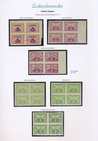 ČESKOSLOVENSKO - SPĚŠNÉ ZNÁMKY 1919-20 – list 10