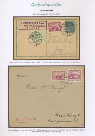 ČESKOSLOVENSKO - SPĚŠNÉ ZNÁMKY 1919-20 – list 12