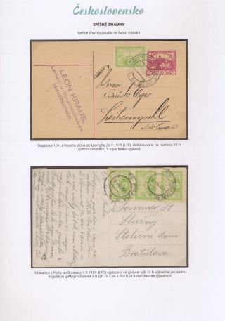 ČESKOSLOVENSKO - SPĚŠNÉ ZNÁMKY 1919-20 – list 13